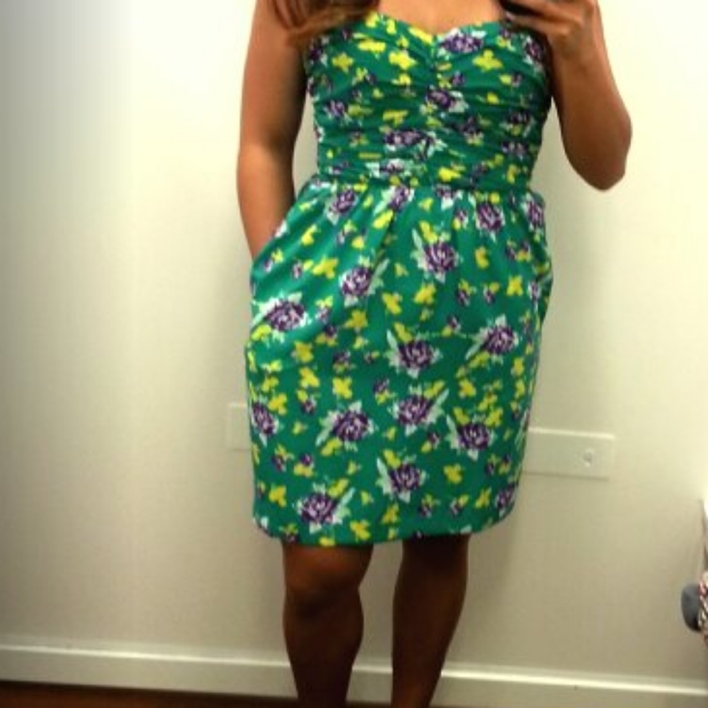 GAP - Floral Strapless Dress with Pockets